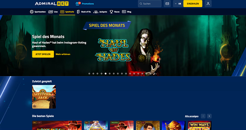 Anteprima di Admiralbet casino online