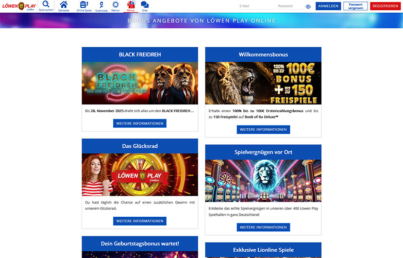 Der Bonus des Löwen Play Casino.