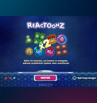 Das Online Slot-Spiel Reactoonz.